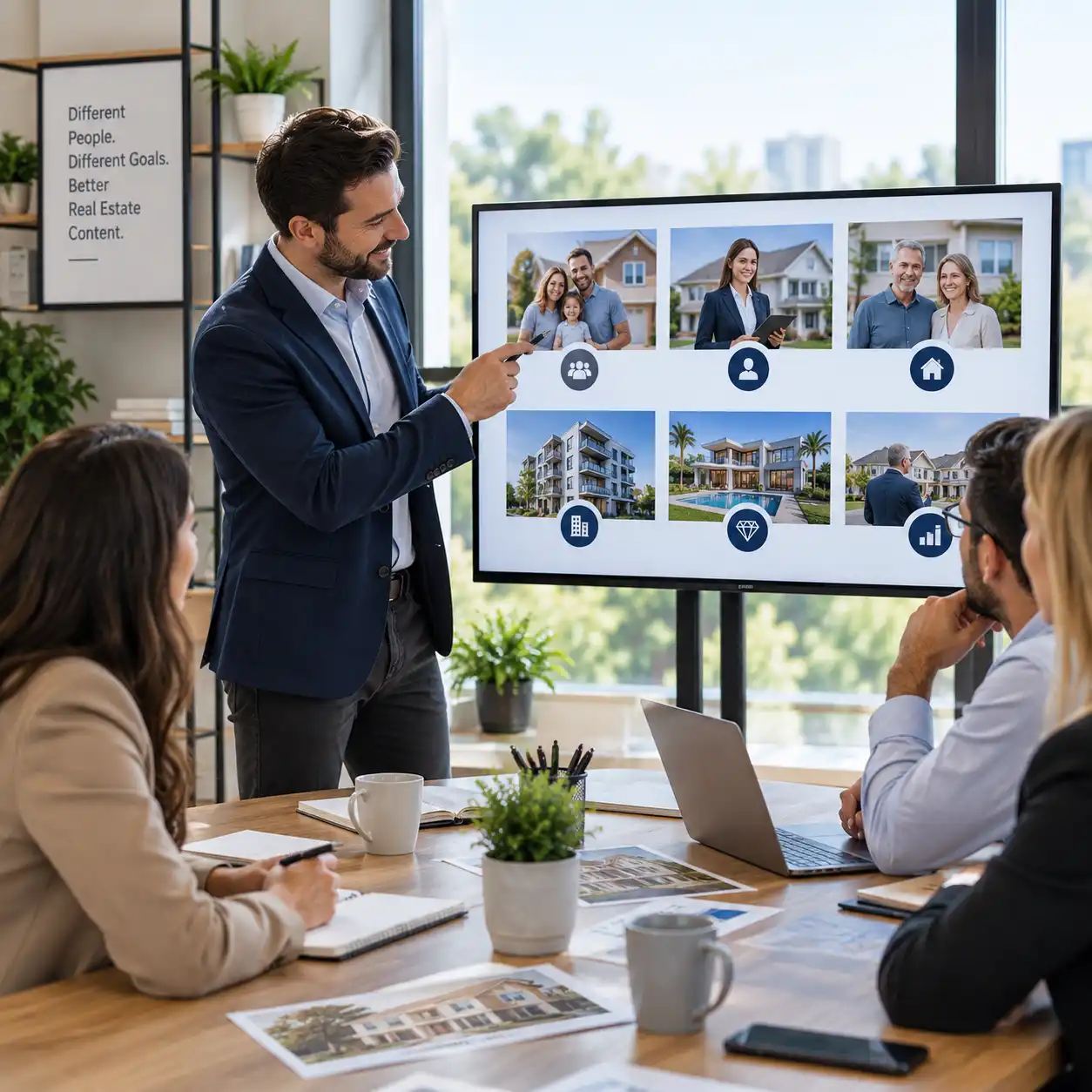 Real estate clients signing documents with their agent