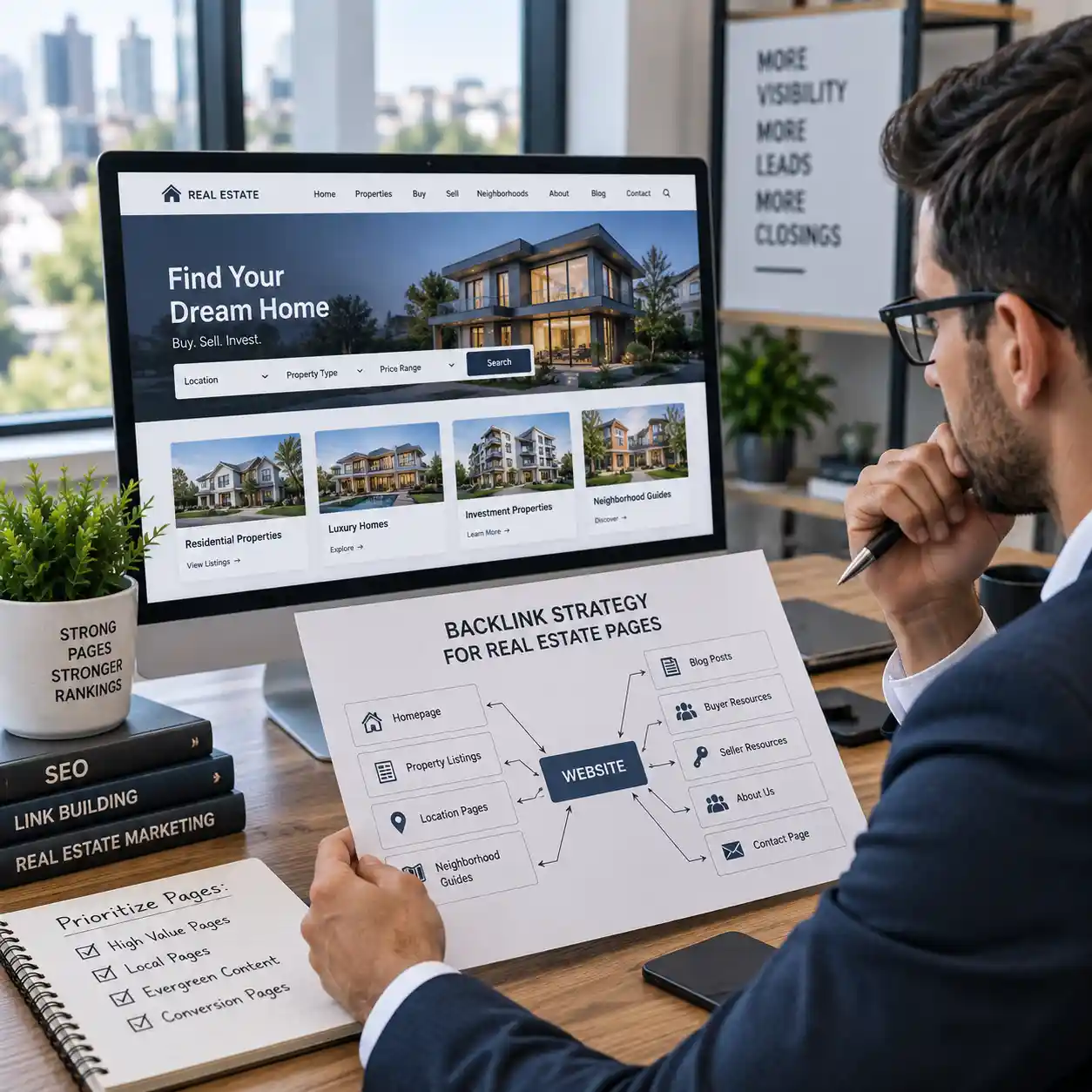 Real estate website strategy planning